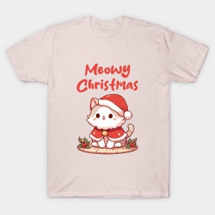 Meowy Christmas Kitty T-Shirt